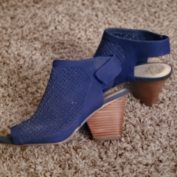 Vince Camuto Blue Open-Toe Open-Heel Bootie - Picture 2 of 3
